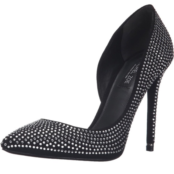 Rachel Zoe Black Tre Studded Kid Suede Pumps | Size 9.5 | NWT - Picture 3 of 11